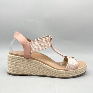 Vionic Womens 10 Calera Wedge‎ Sandals Pink Espadrille Platform Comfort Shoes